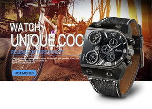 Casual Leather Strap Men Watch