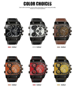 Casual Leather Strap Men Watch