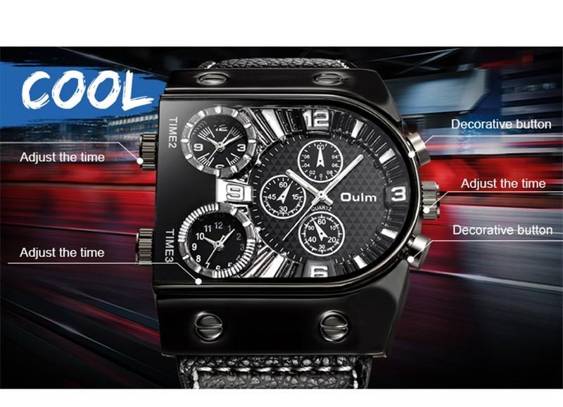 Casual Leather Strap Men Watch