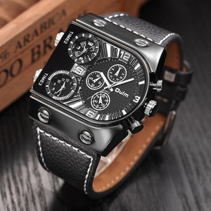 Casual Leather Strap Men Watch